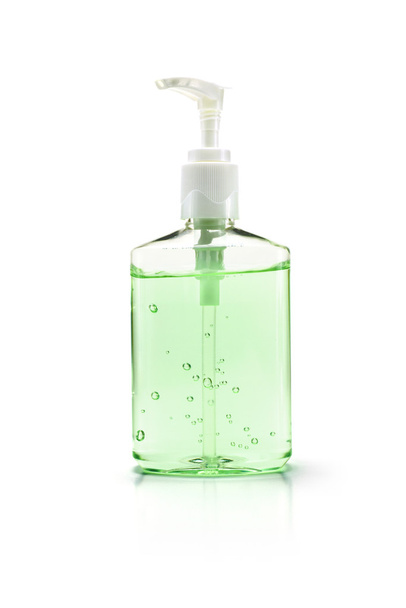 Hand Desinfektionsmittel Flasche auf weiß - Foto, Bild