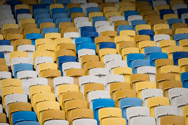 Kiev, Ukrajna - 2018. május 14.: Nézd a Nsc olimpiai stadion, a előestéjén a végső mérkőzést az Uefa Bajnokok Ligája-2018, Kiev, Ukrajna. - Fotó, kép