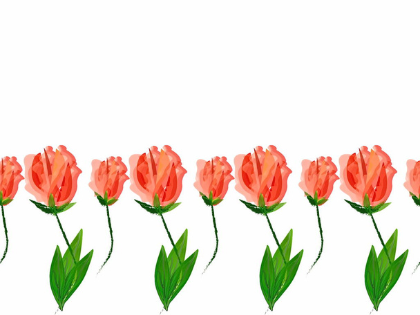 tarjeta de felicitación con patrón de flores decorativas
 - Foto, Imagen