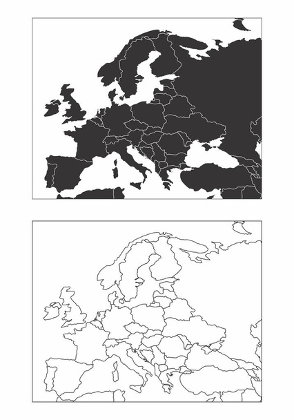 Cartes d'Europe - Vecteur, image