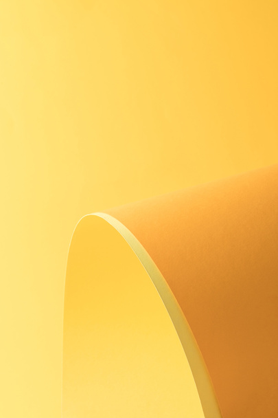 close-up view of beautiful bright yellow abstract paper background - Photo, Image
