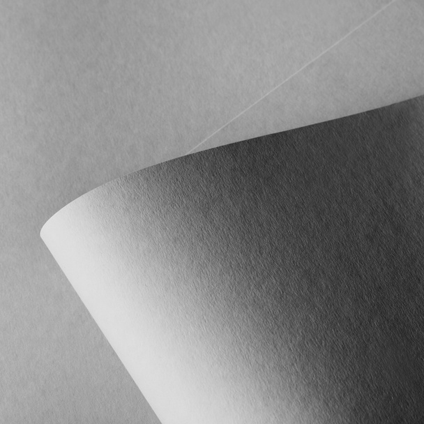 close-up view of grey rolled paper sheet background - Zdjęcie, obraz