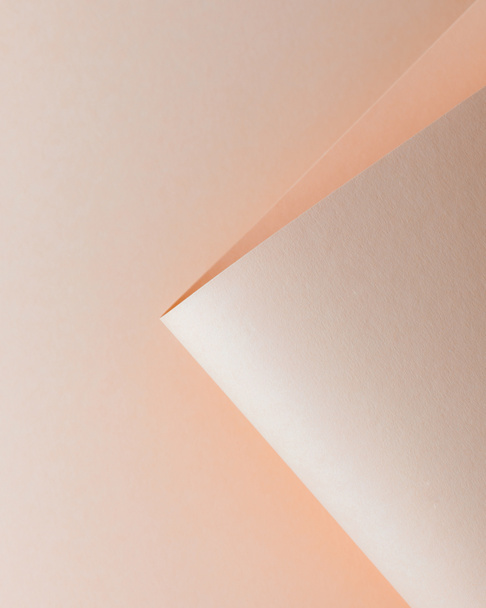close-up view of tender beige paper sheet, abstract background - Fotoğraf, Görsel