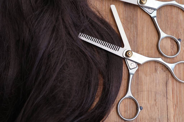 Fryzjer włosy nożyce wyrębarskie - Zdjęcie, obraz