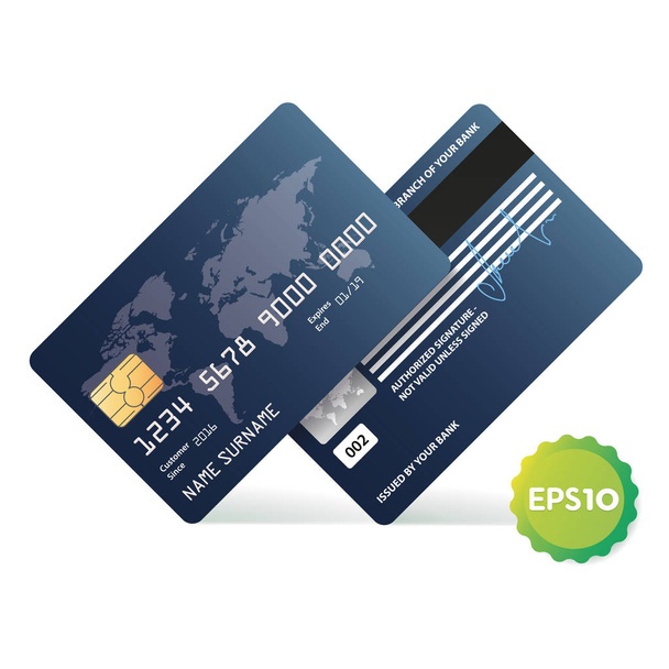 cartão de plástico de negócios bancários e pagamento
 - Vetor, Imagem