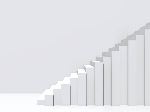 Escalier conceptuel sur fond de mur bâtiment ou architecture comme métaphore de la réussite, de la croissance, du progrès ou de la réalisation de l'entreprise
. - Photo, image