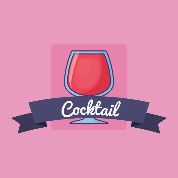 cocktail dranken ontwerp - Vector, afbeelding