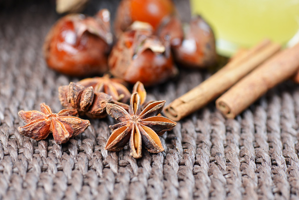 Star anise with cinnamon - Foto, imagen