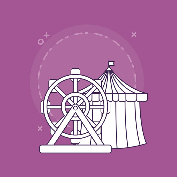 Circus tent design - Vector, Image