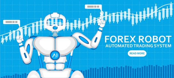 Robot de trading Forex avec AI android
 - Vecteur, image