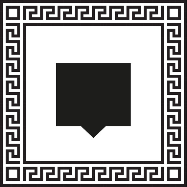 icona vettoriale della chat, messaggio incorniciato con ornamento EPS greco
 - Vettoriali, immagini