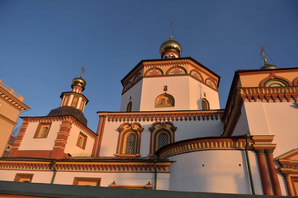 Russia, Irkutsk 06,05,2018 The Epiphany Cathedral (Epiphany Cathedral) is an Orthodox church in Irkutsk, - Zdjęcie, obraz