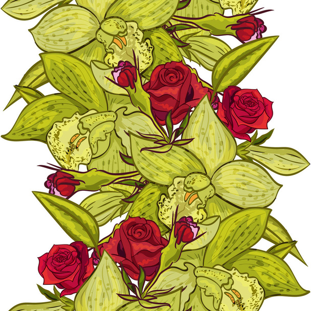 Векторний безшовний квітковий візерунок
 - Вектор, зображення