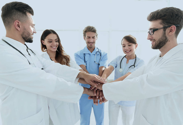 background image of a successful group of doctors on a white background - Fotoğraf, Görsel