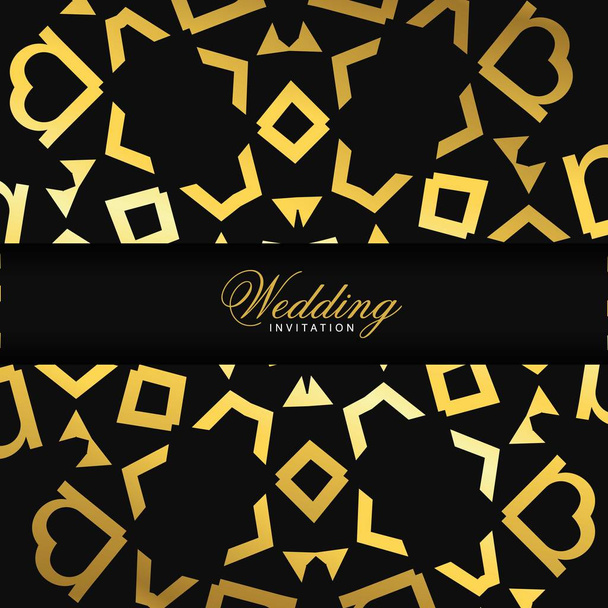 elegant design of wedding card invitation template, vector illustration - Vecteur, image