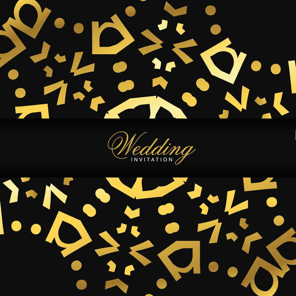 elegant design of wedding card invitation template, vector illustration - Vektor, Bild