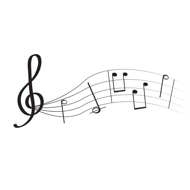 Serie di note musicali su un pentagramma
 - Vettoriali, immagini