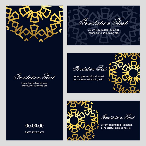 Wedding ceremony card template with elegant design, vector illustration for typography  - Vector, Image