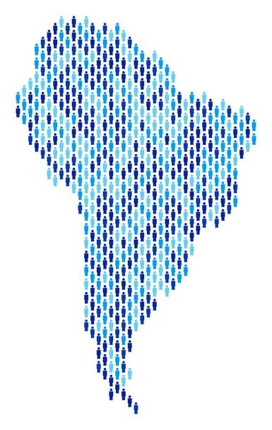 Jižní Amerika Mapa obyvatelstvo demografie - Vektor, obrázek