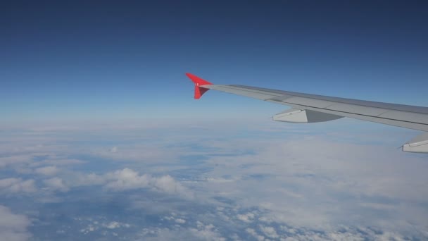 vliegtuig vliegen over cloud scape - Video