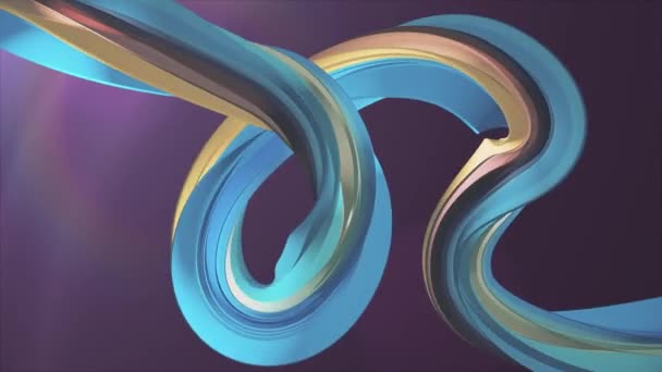 Jemné barvy 3d zakřivené marshmallow lano candy bezešvé smyčka abstraktní tvar animace pozadí nové kvalitní univerzální pohyb dynamické animované barevné radostné videozáznam - Záběry, video