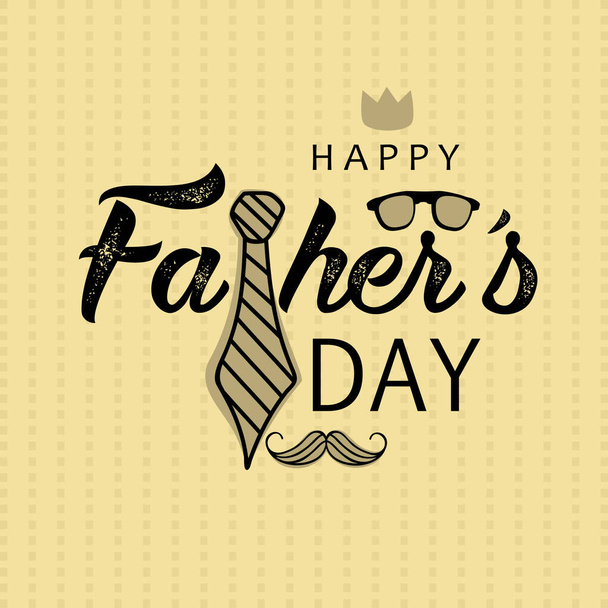 Elegant design met set van stropdas en stijlvolle tekst voor Happy Father's Day. - Vector, afbeelding