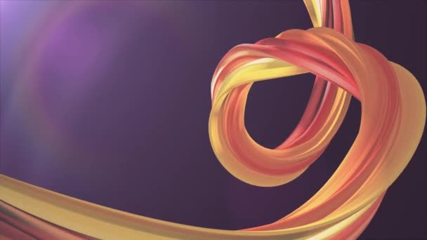 Soft colors 3D curved marshmallow rope candy seamless loop abstract shape animation background new quality universal motion dynamic animated colorful joyful video footage - Footage, Video