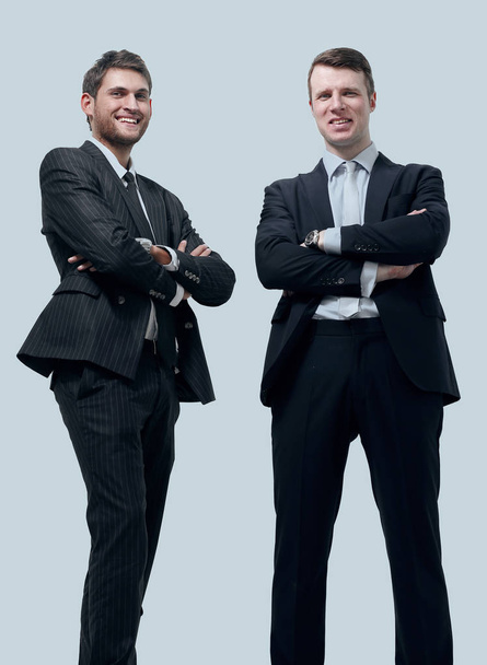 full growth.two business partners standing,isolated on white background. - Valokuva, kuva