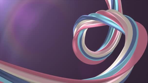 Cores suaves 3D curvo arco-íris marshmallow corda doce sem costura loop abstrato forma animação fundo nova qualidade movimento universal dinâmico animado colorido alegre vídeo footage
 - Filmagem, Vídeo