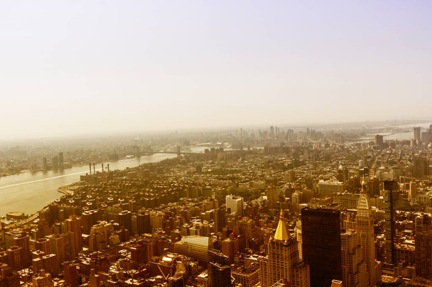 Вид Нью-Йорка с высоты птичьего полета
. - Фото, изображение