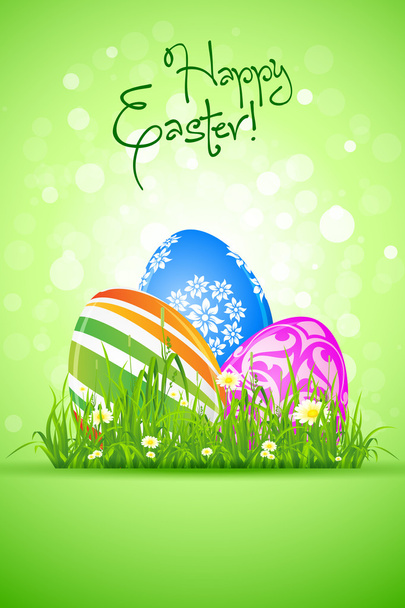 Easter Eggs in the Grass - Vettoriali, immagini