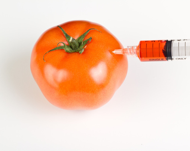 inyectar un tomate, gmo
 - Foto, Imagen