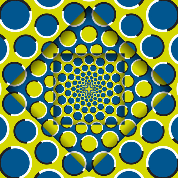 Liikkuvat kerrokset, joissa on pyöreä kuvio. Abstrakti optinen illuusio tausta
. - Vektori, kuva