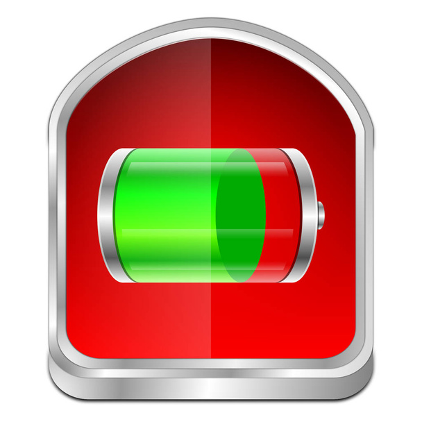 rojo verde botón de la batería - Ilustración 3DBotón de la batería - Ilustración 3D
 - Foto, imagen
