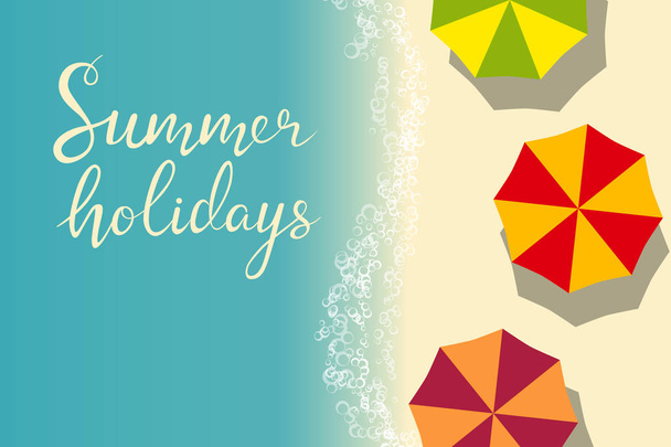 beach summer holiday template for flyer - Vector, Image