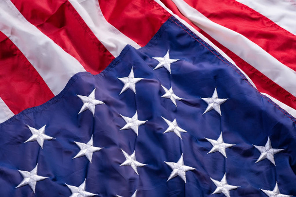 lähikuva Yhdysvaltain lipun taustasta - Valokuva, kuva