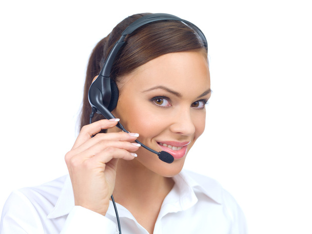 Woman in Headset - Photo, image