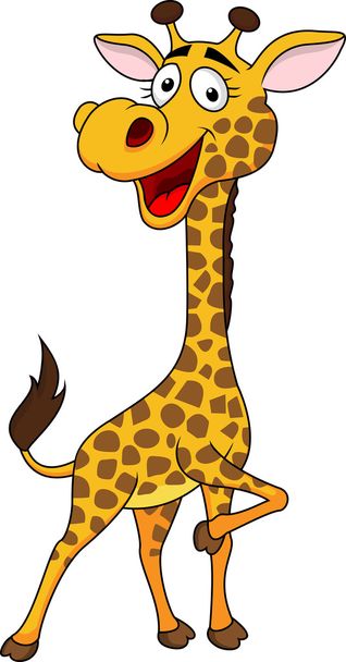 Cute giraffe cartoon - Wektor, obraz