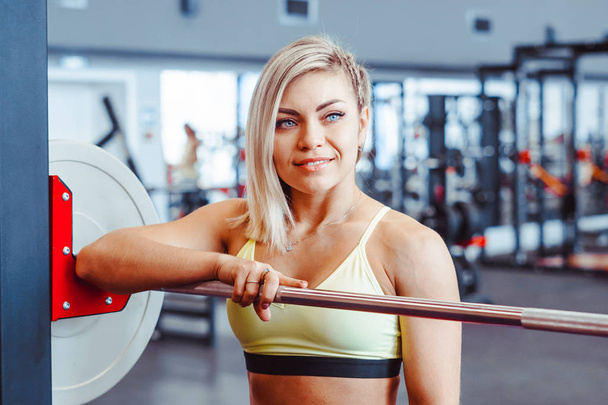 sports girl in the gym - 写真・画像