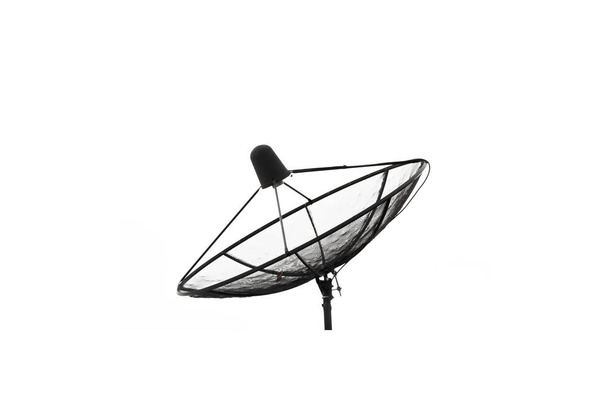 műholdas antenna elszigetelt fehér háttér. - Fotó, kép