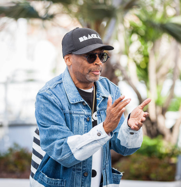 CANNES, FRANCE - MAY 15,  2018: Spike Lee attends photocall for 'Blackkklansman' during the 71st annual Cannes Film Festival - Photo, Image