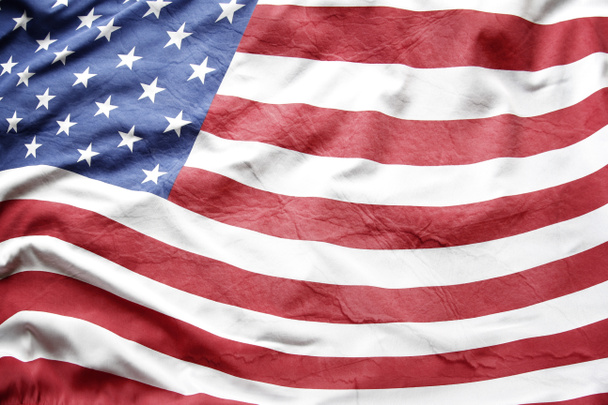 closeup dokulu Amerikan bayrağı - Fotoğraf, Görsel