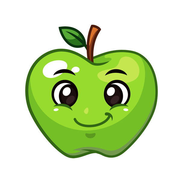 Διάνυσμα πράσινο μήλο φρούτα - Διάνυσμα, εικόνα