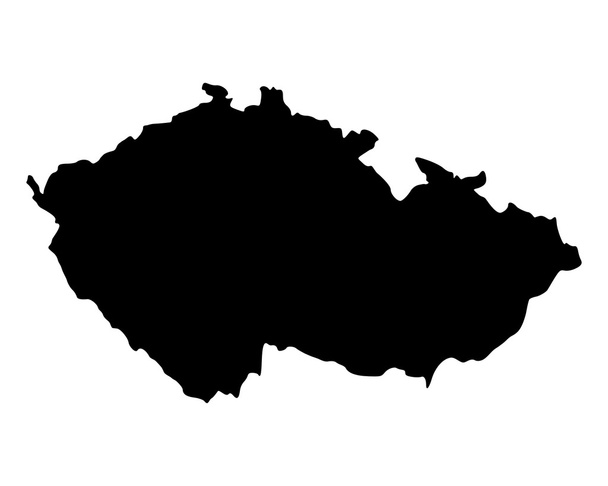 χάρτη της Τσεχικής Δημοκρατίας - Διάνυσμα, εικόνα