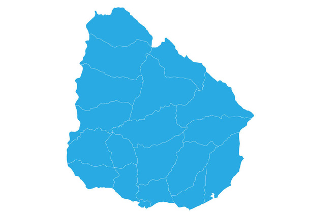 Map of uruguay. High detailed vector map - uruguay. - Vector, Image