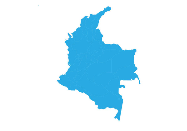 Map of colombia. High detailed vector map - colombia. - Vector, Image