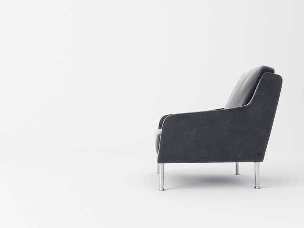 Черное кресло / для презентаций интерьера и мебели
 - Фото, изображение