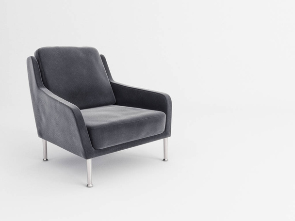 Black armchair / for interior and furniture presentations - Fotó, kép