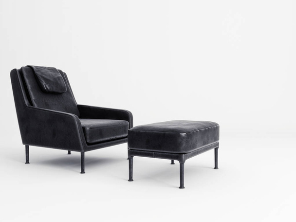 Black armchair / for interior and furniture presentations - Photo, Image