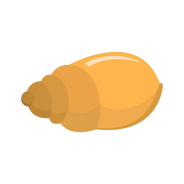 Single shell icon, flat style - Wektor, obraz